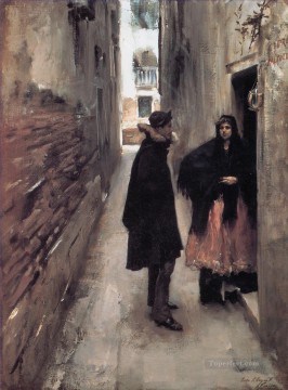 John Singer Sargent Painting - Sargent Street in Venice John Singer Sargent